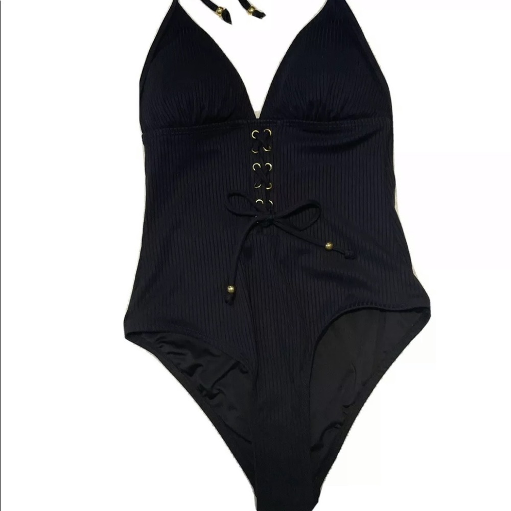 ❤️Bongo Bathing swimming suit  black Halter